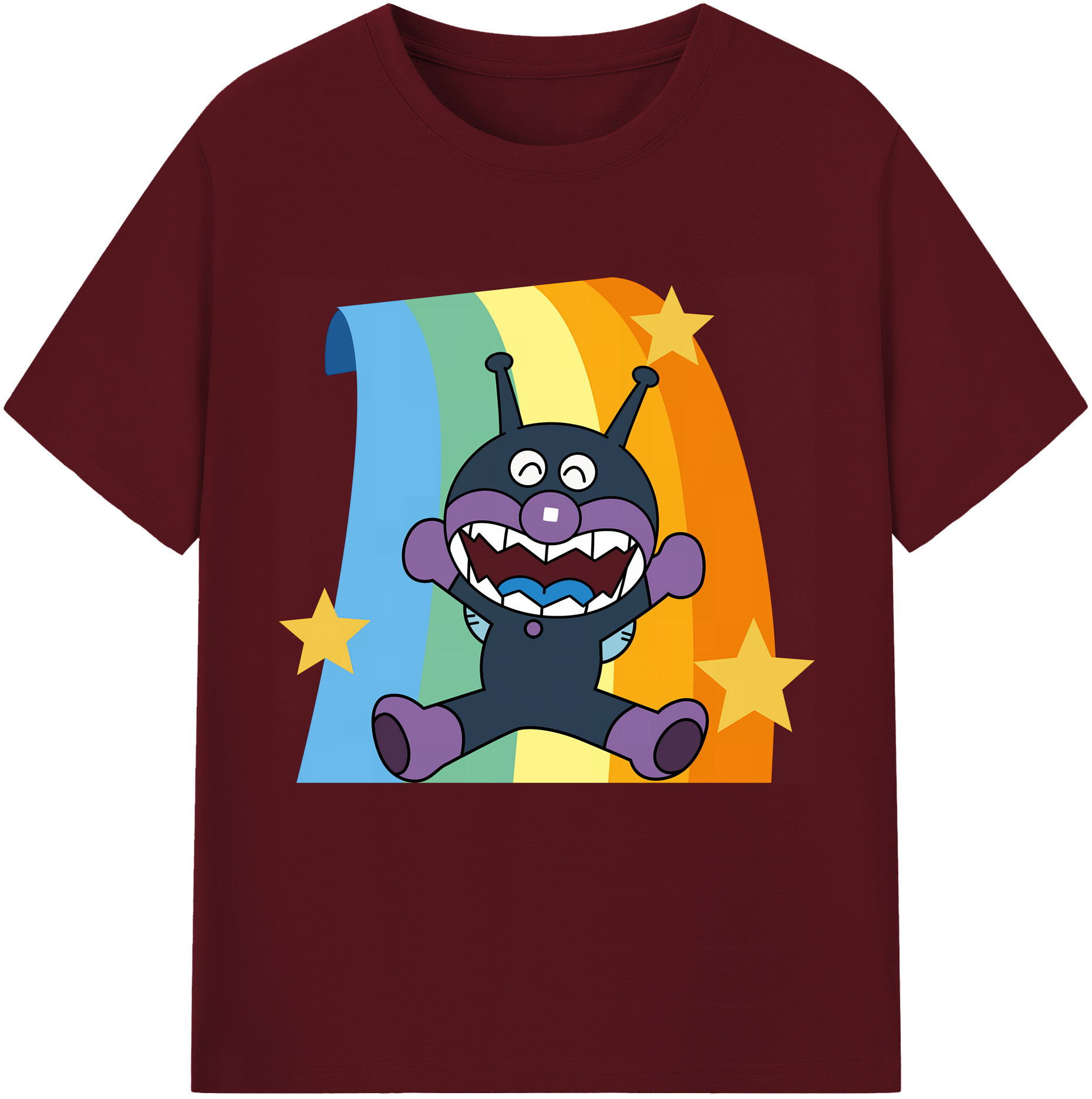 （画像用） アンパンマン Anpanman 綿100％半袖Tシャツ（フロントプリント）